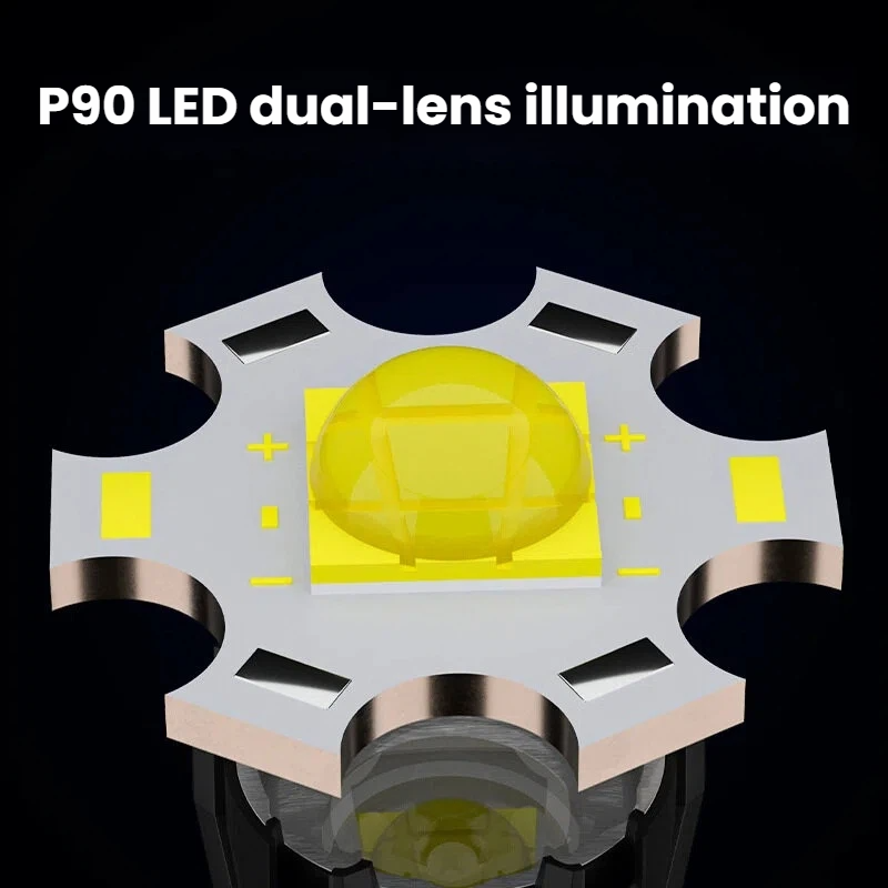 High-power P90 LED Flashlight  - огляд і ціна Outdoor Spotlight