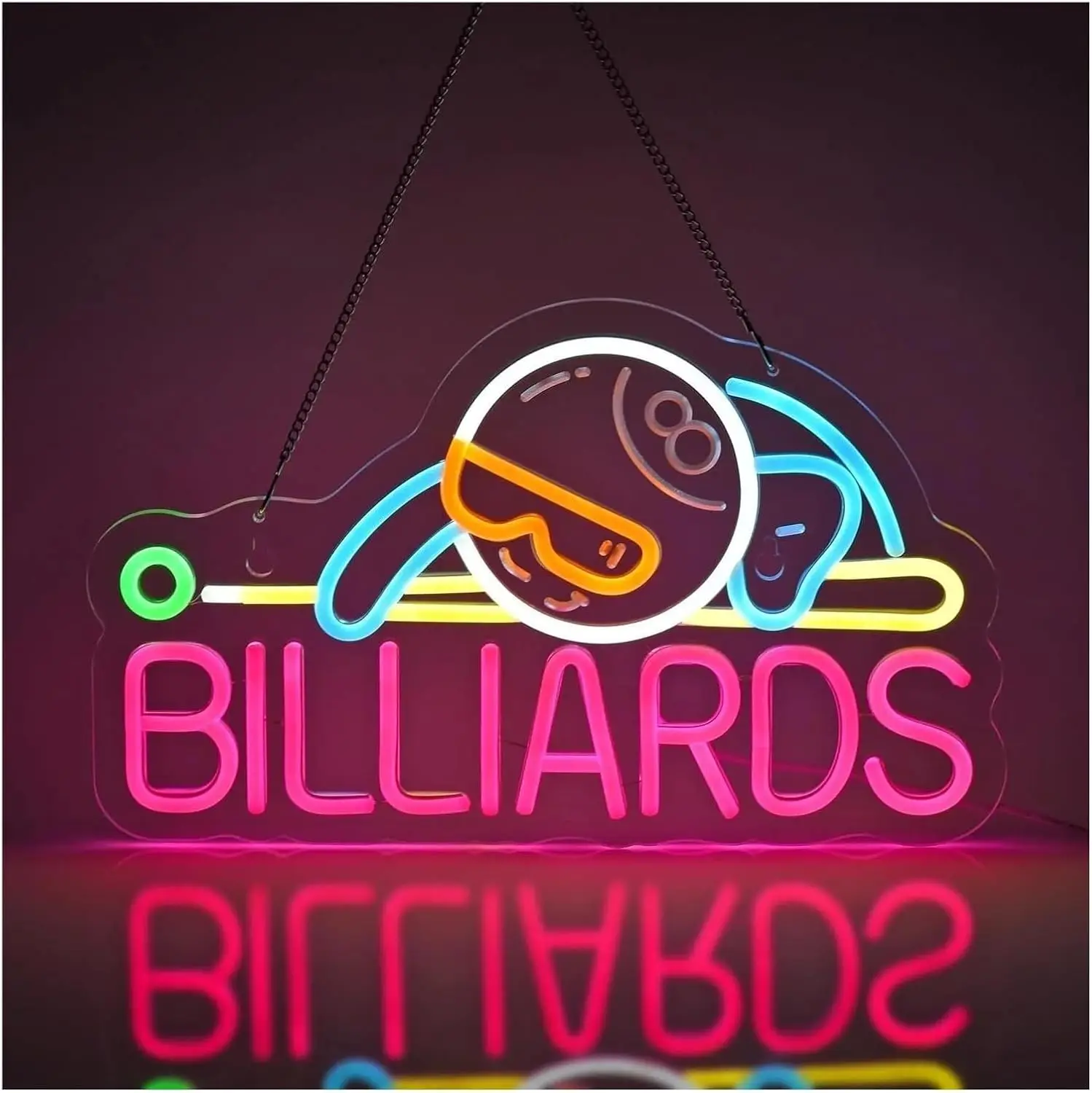 Billiards 8 Ball LED Neon Sign - огляд і ціна Outdoor Sports Hall
