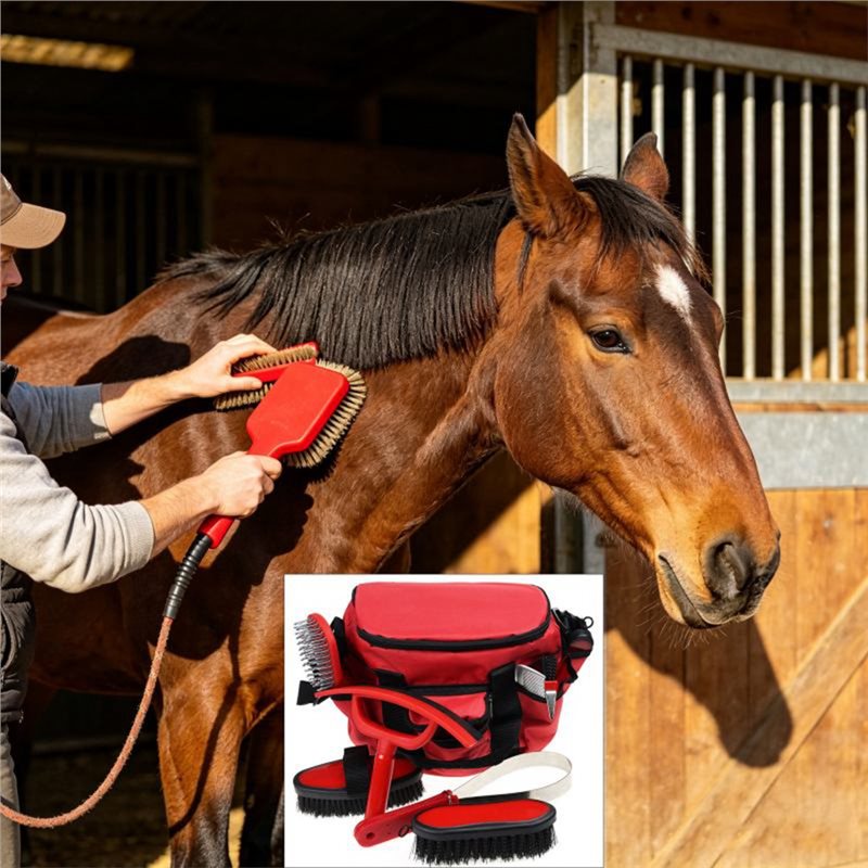 【SPECIAL】9-Piece Horse Groomin - огляд і ціна Grooming Kit Horse